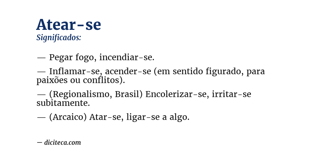 Significado de atear-se