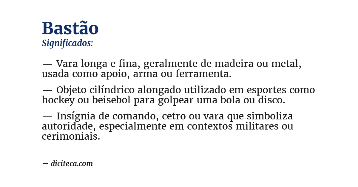 Significado de bastão