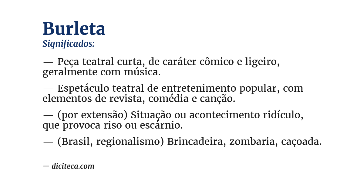 Significado de burleta