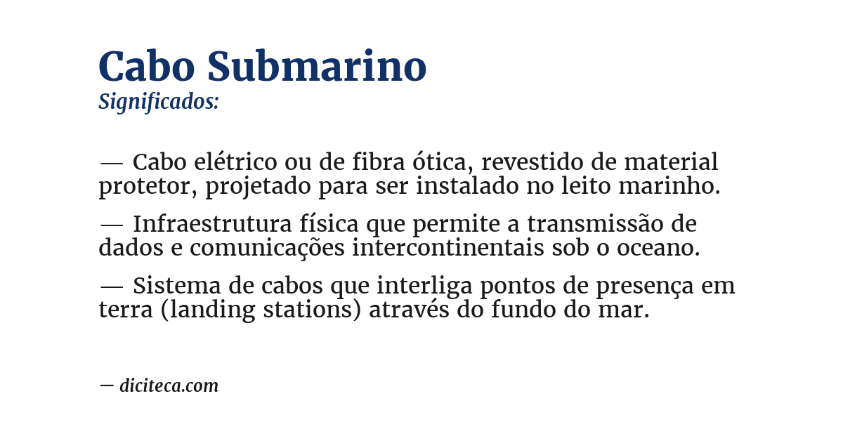 Significado de cabo submarino
