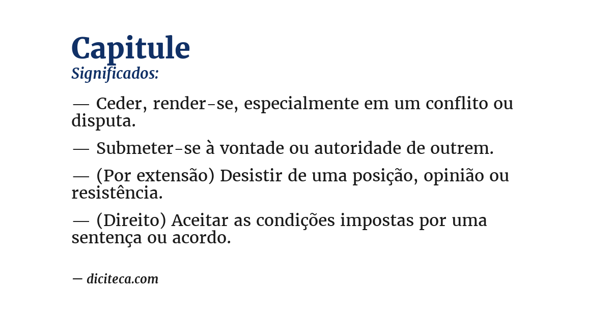 Significado de capitule