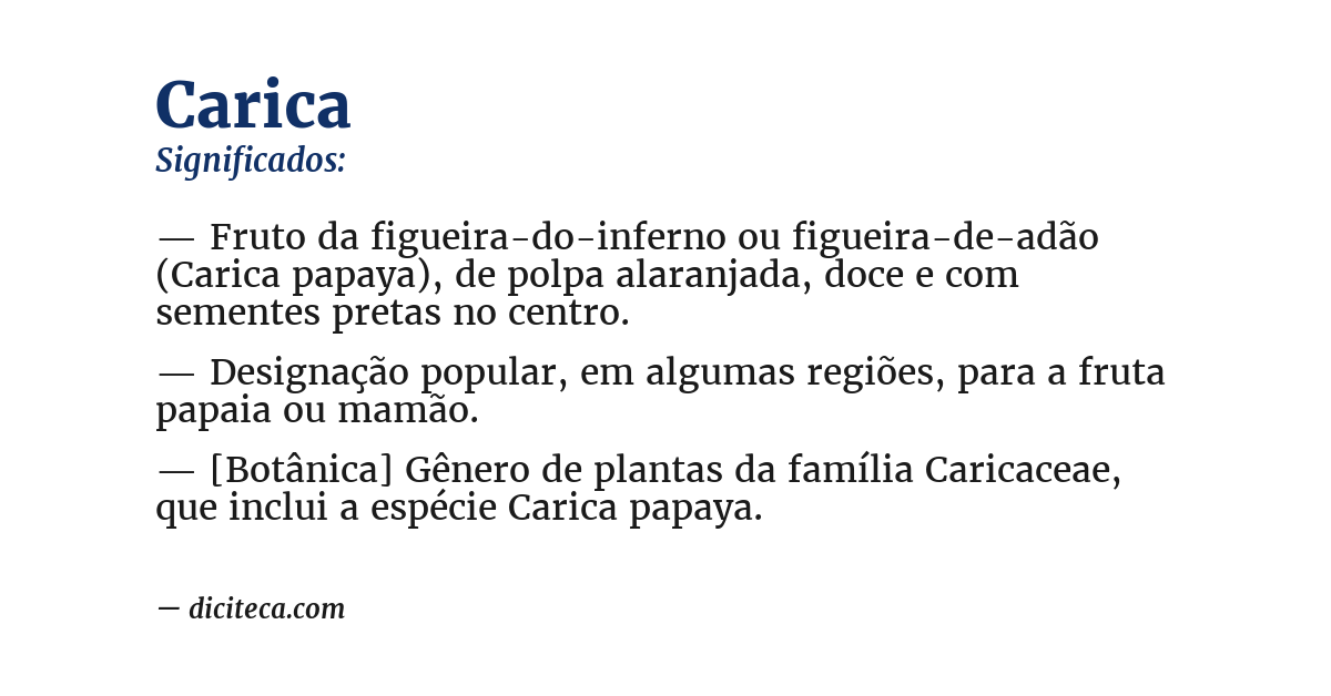 Significado de carica
