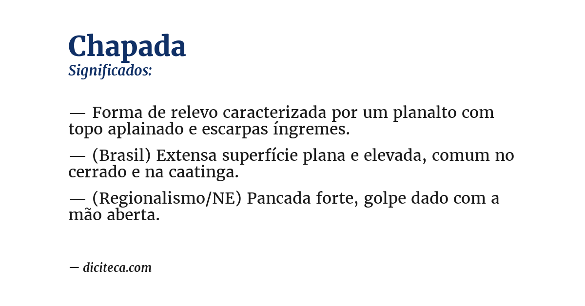 Significado de chapada