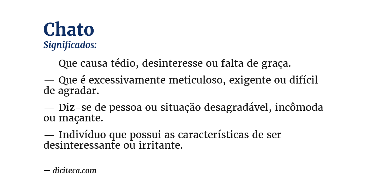 Significado de chato
