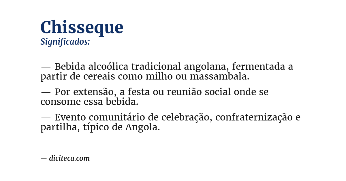 Significado de chisseque