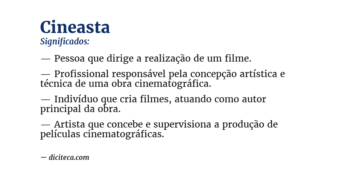 Significado de cineasta