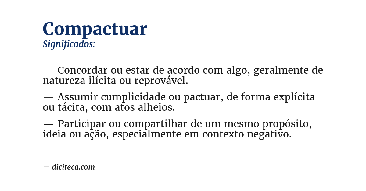 Significado de compactuar