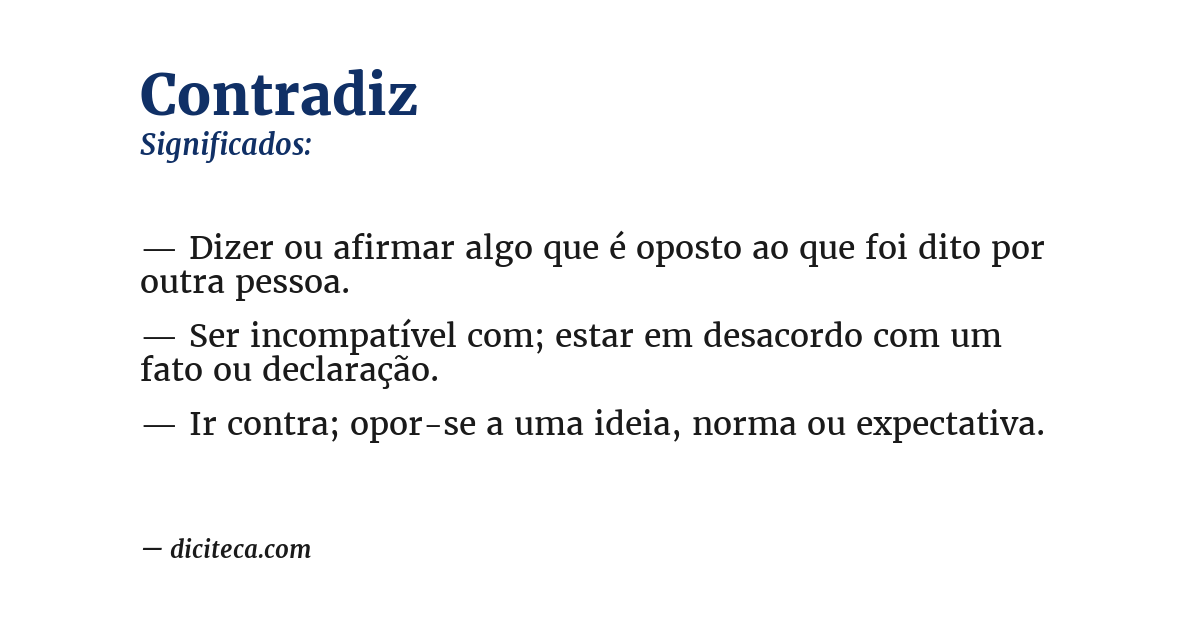 Significado de contradiz