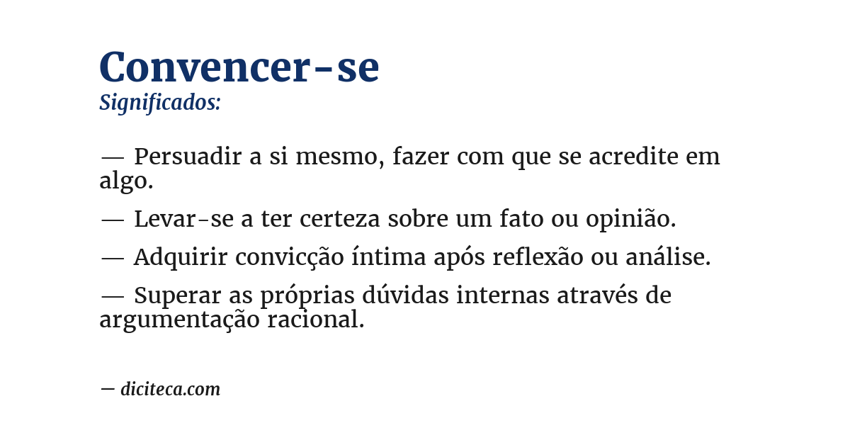 Significado de convencer-se