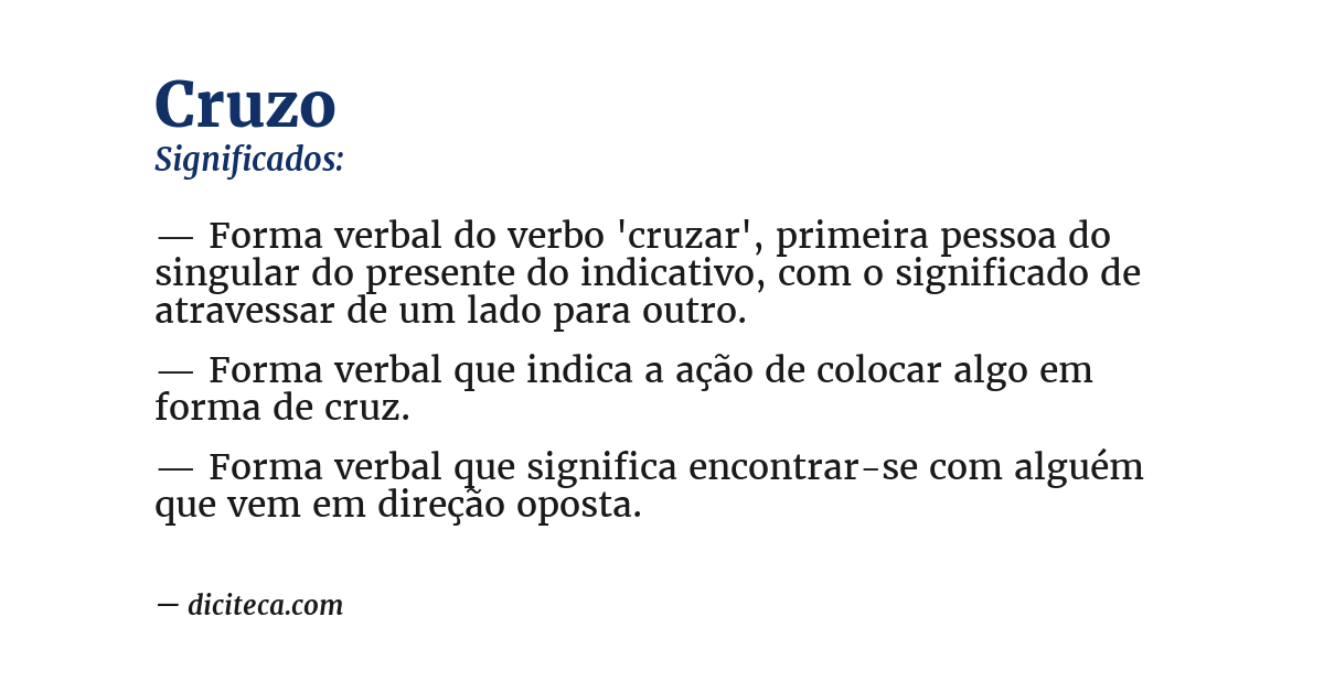 Significado de cruzo