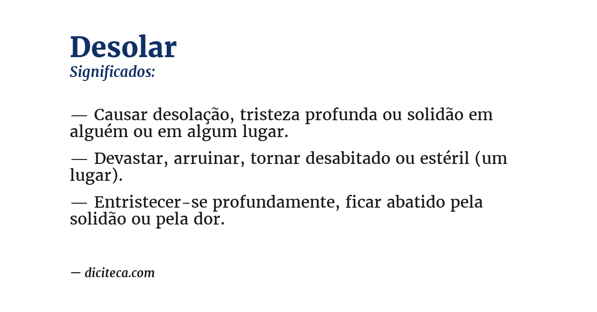 Significado de desolar