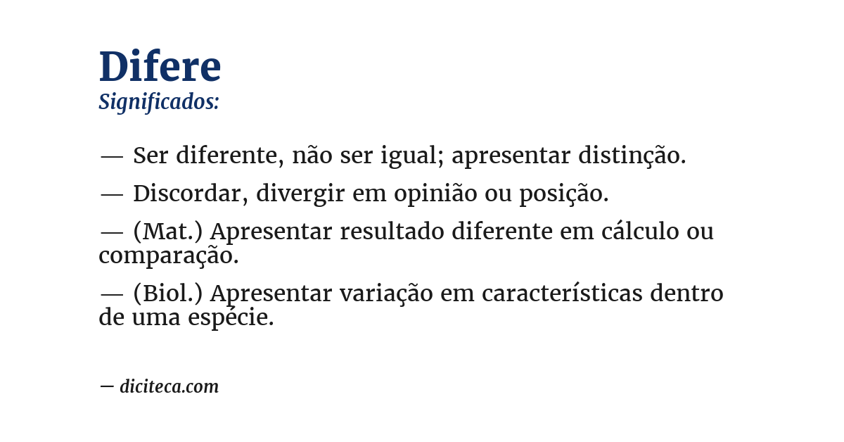 Significado de difere
