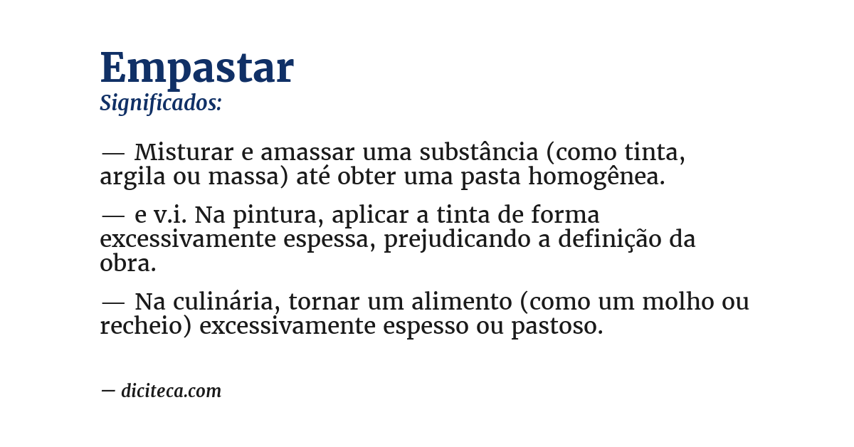 Significado de empastar