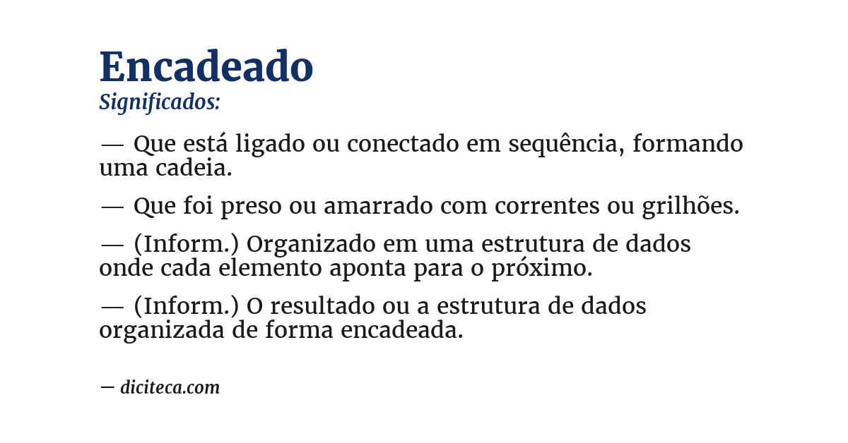 Significado de encadeado