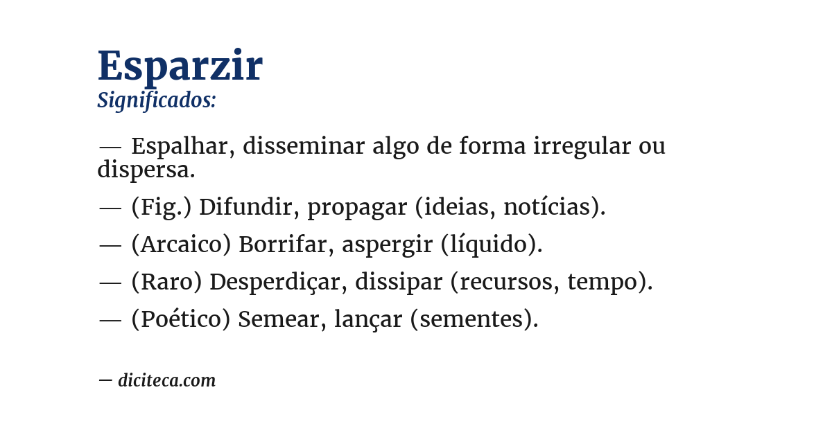 Significado de esparzir