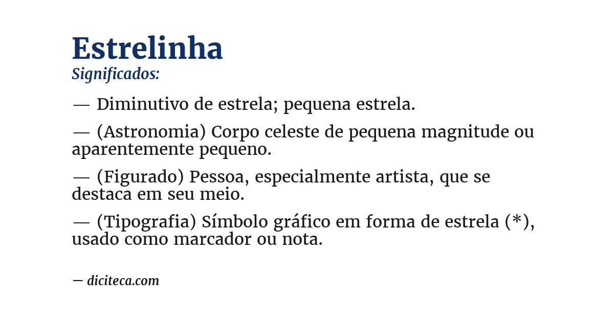 Significado de estrelinha