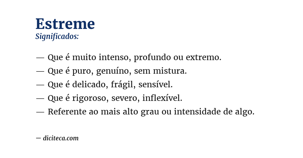 Significado de estreme