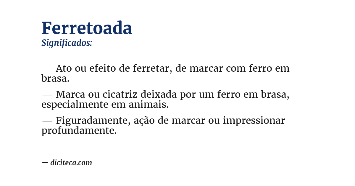 Significado de ferretoada