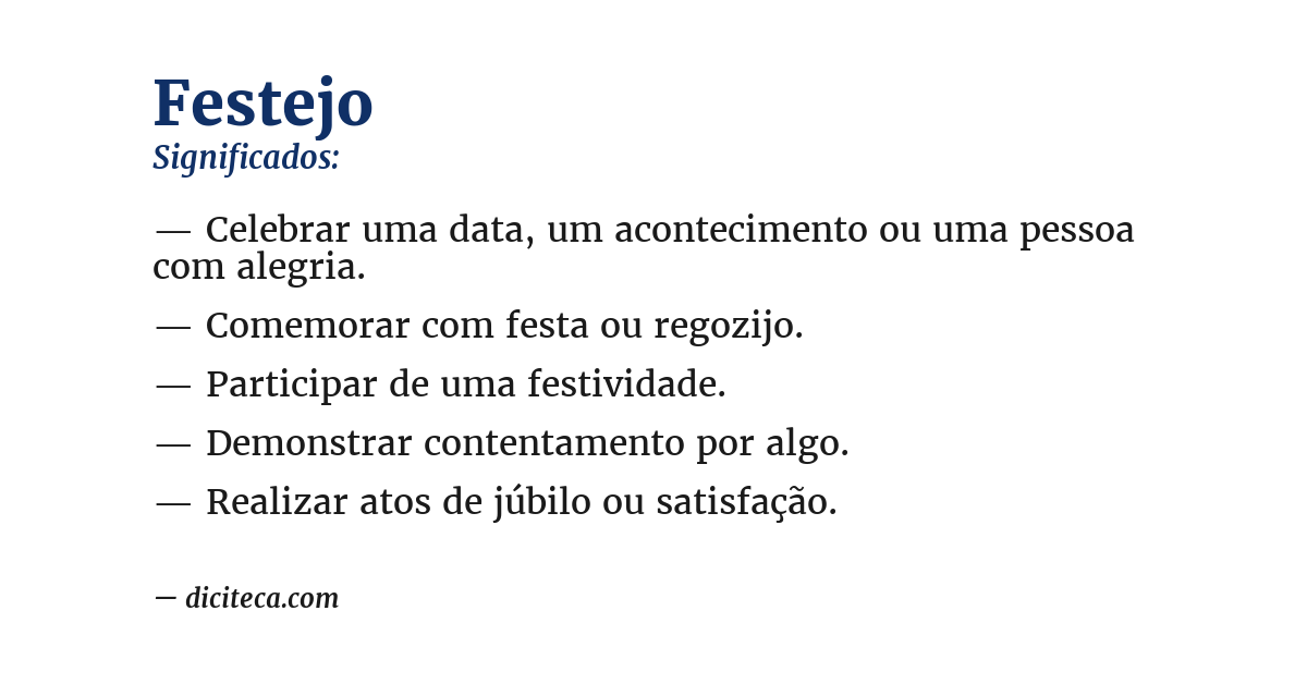 Significado de festejo