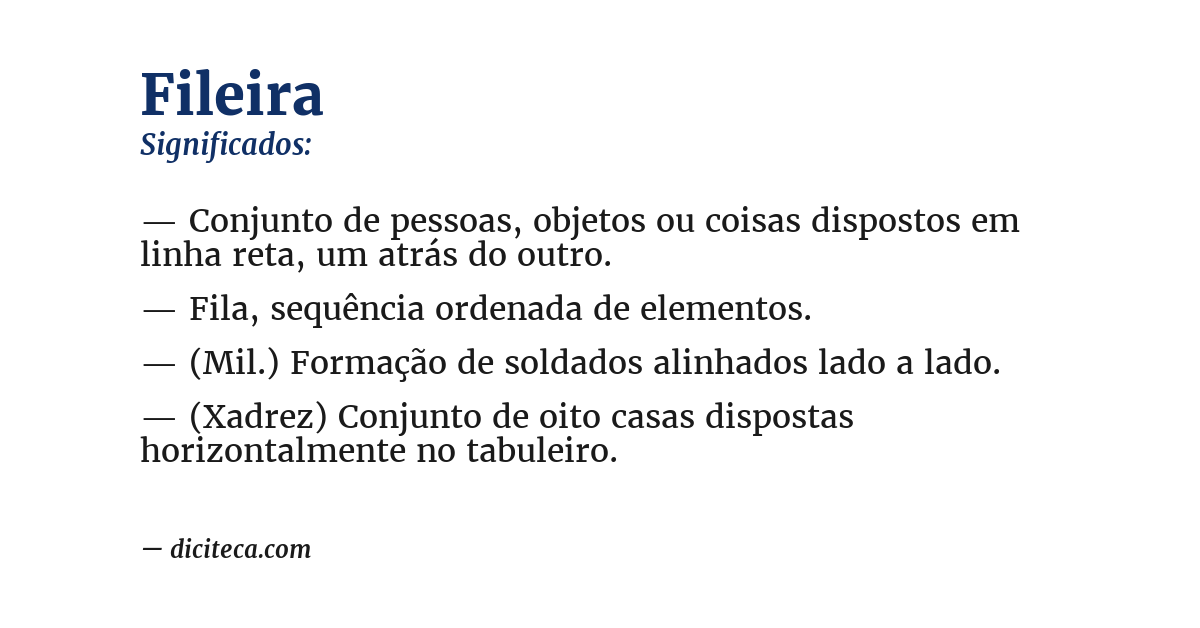 Significado de fileira