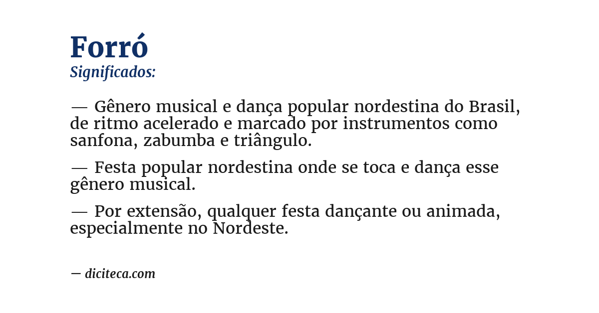 Significado de forró