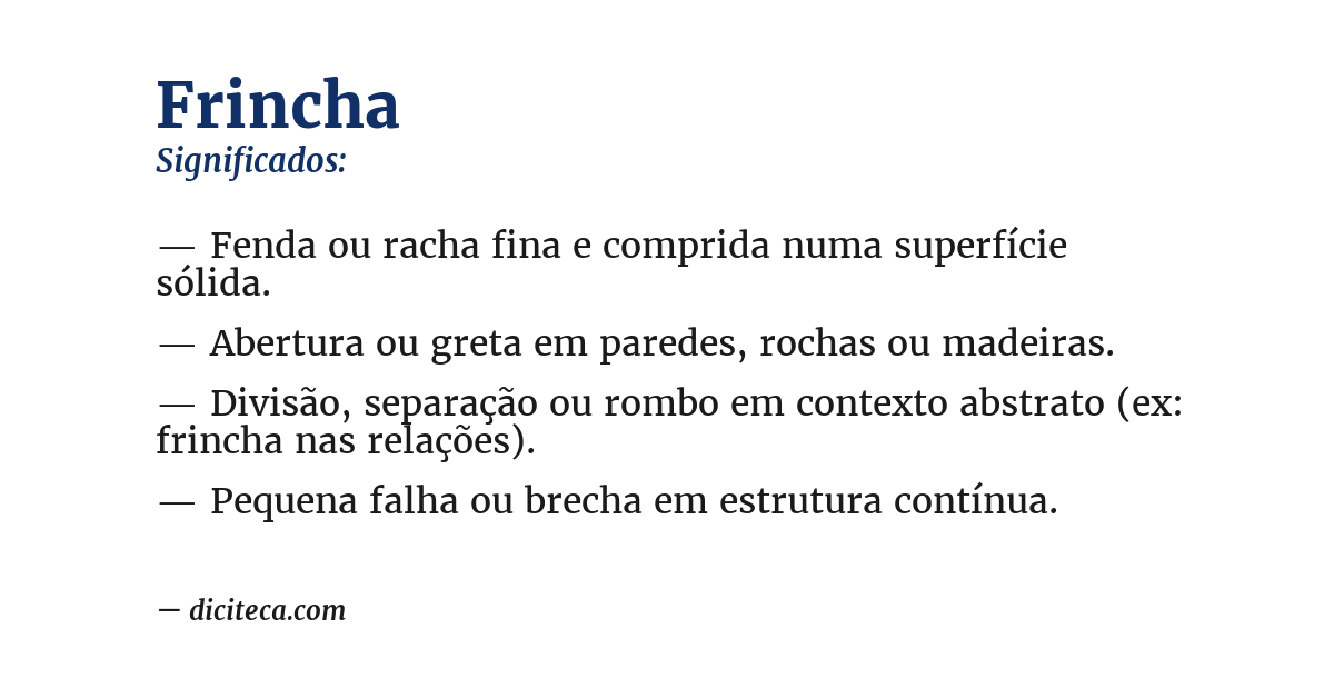 Significado de frincha