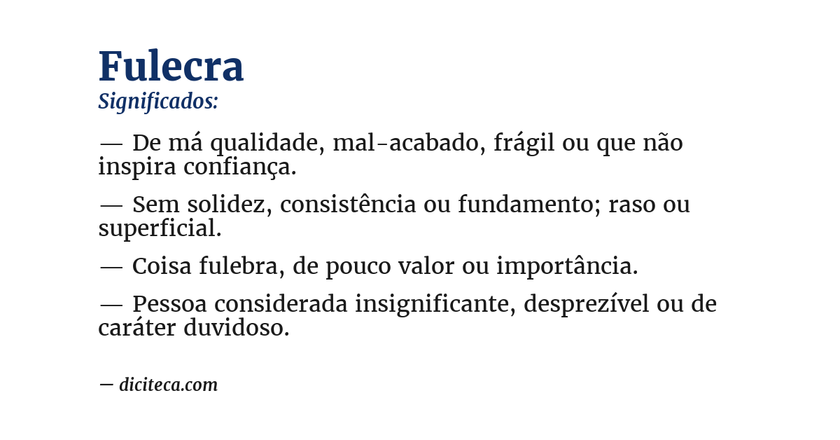 Significado de fulecra