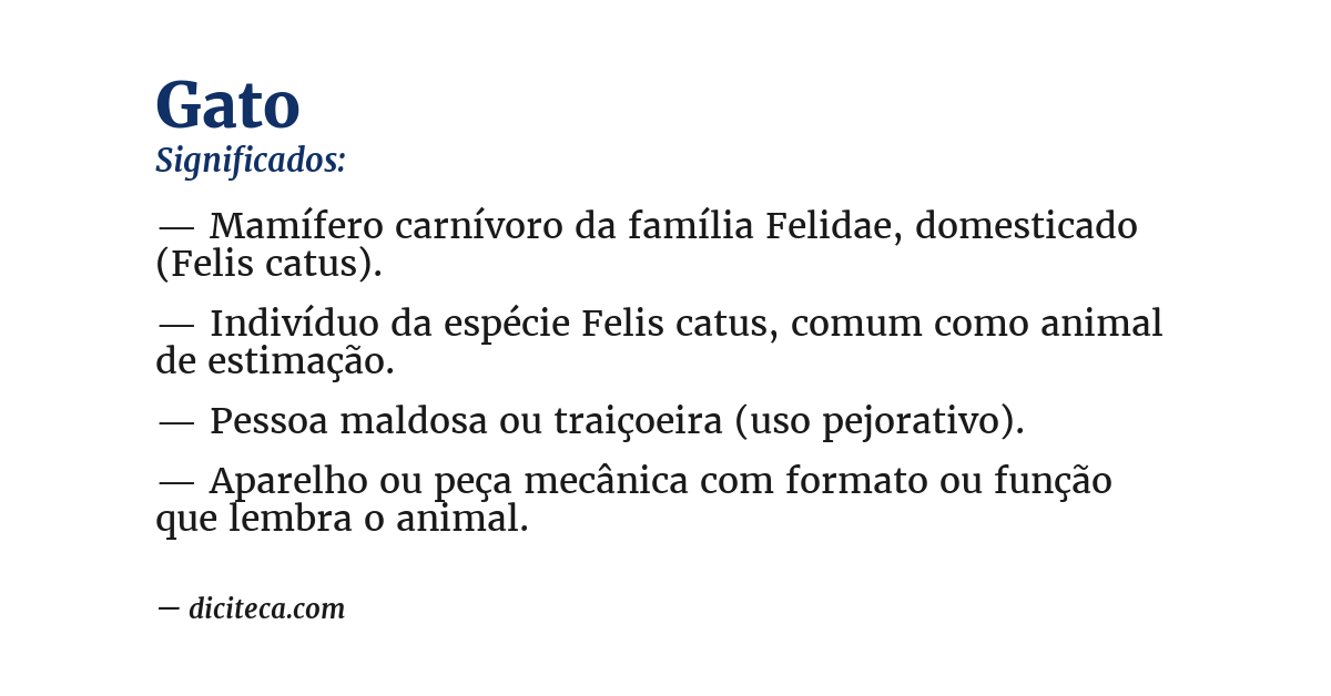 Significado de gato