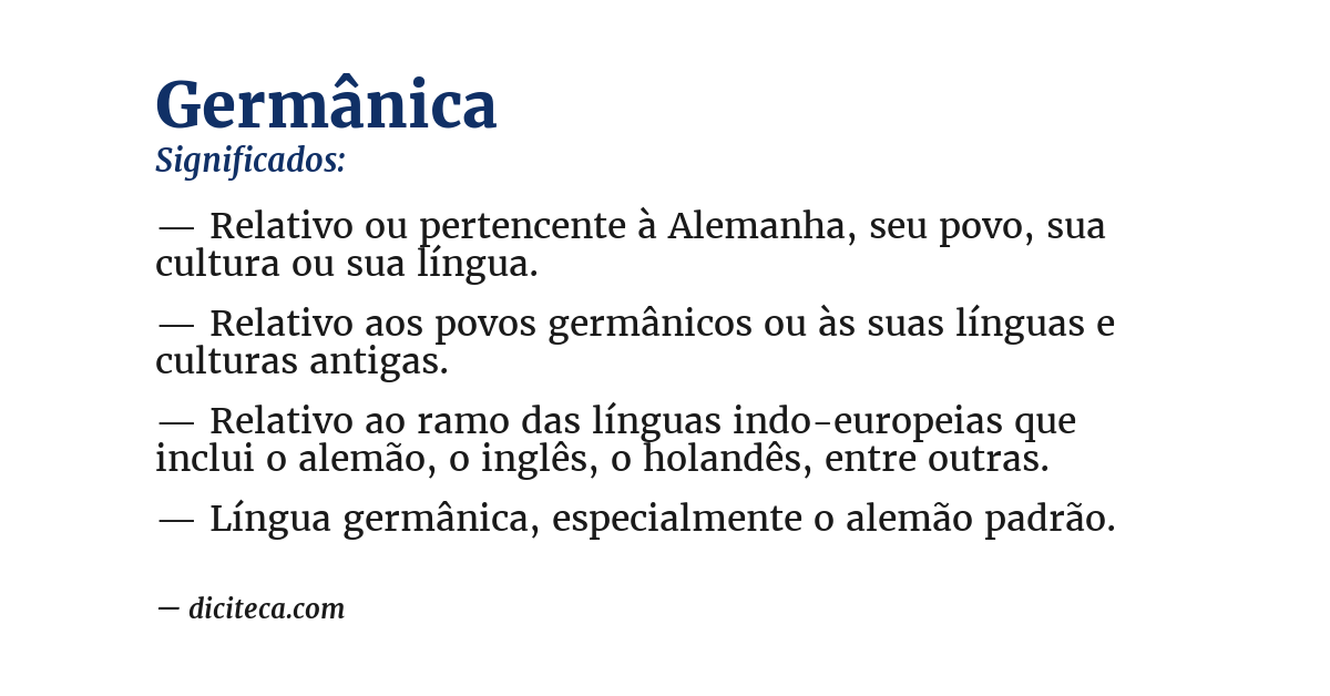 Significado de germânica