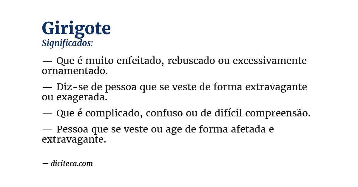 Significado de girigote