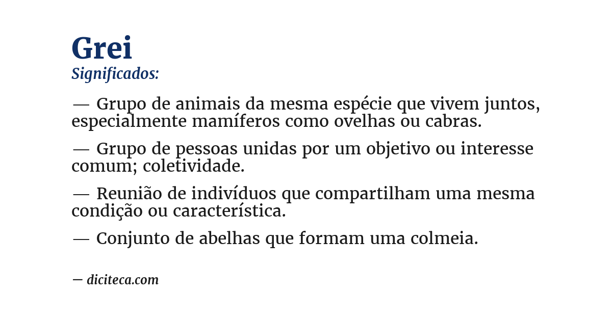 Significado de grei