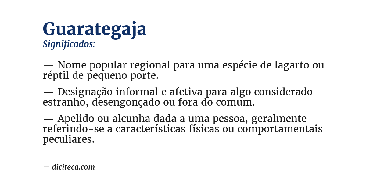 Significado de guarategaja