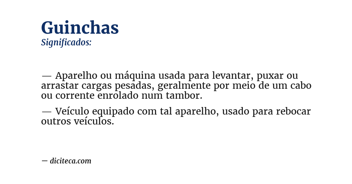 Significado de guinchas
