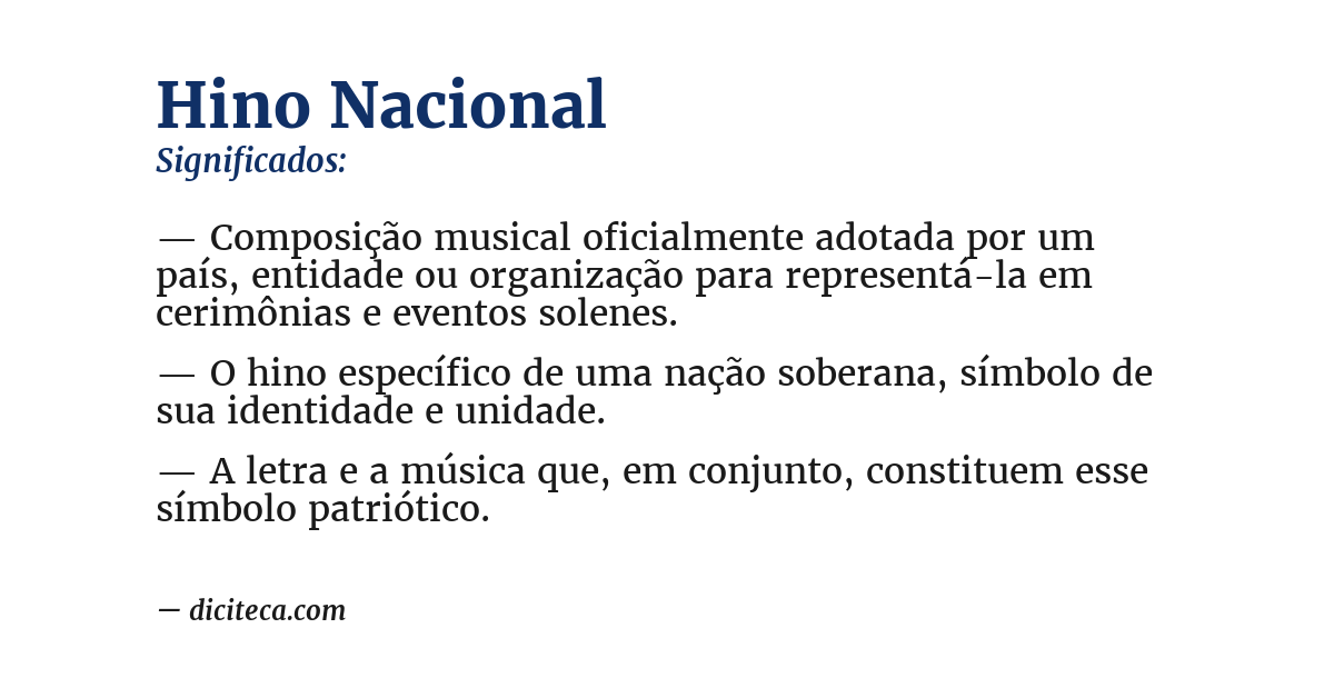 Significado de hino nacional