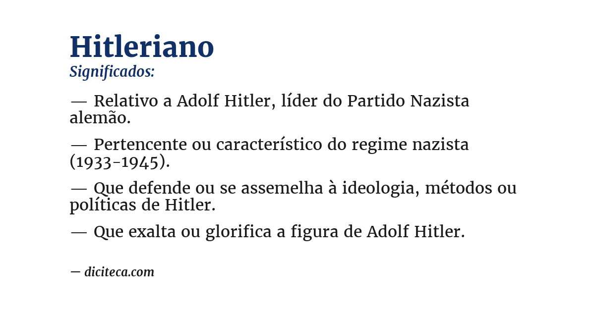 Significado de hitleriano