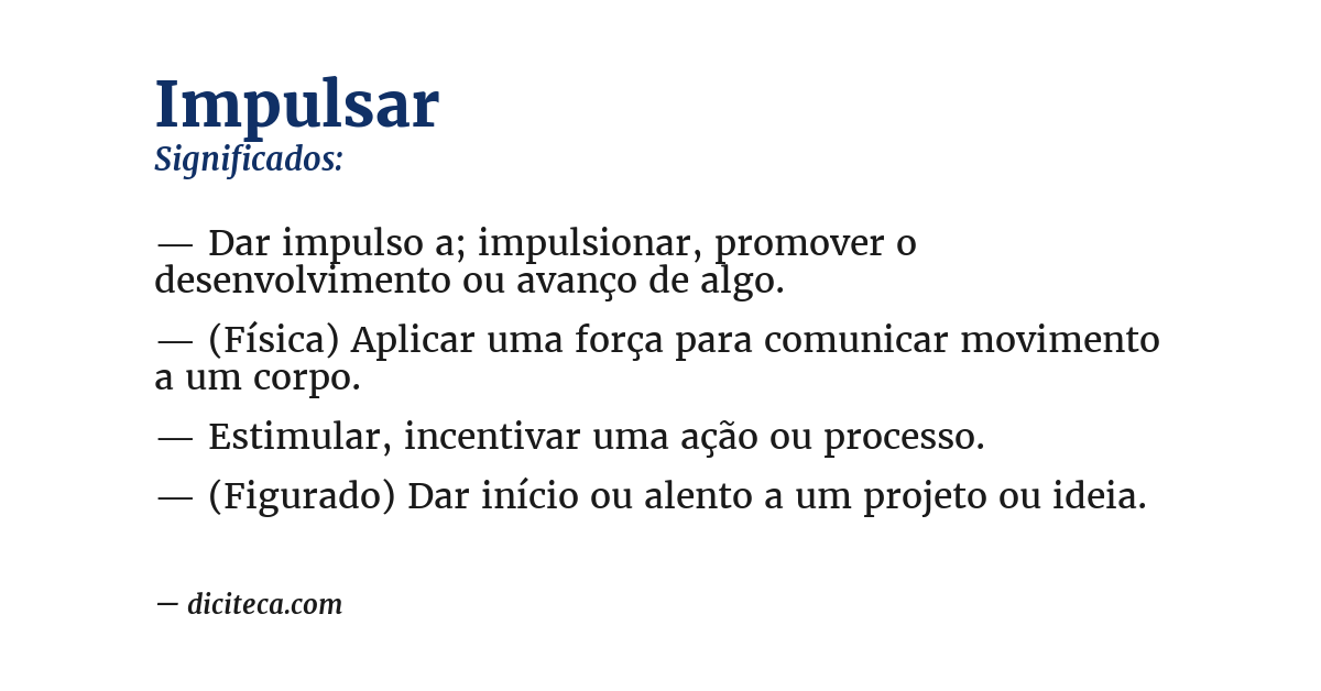 Significado de impulsar