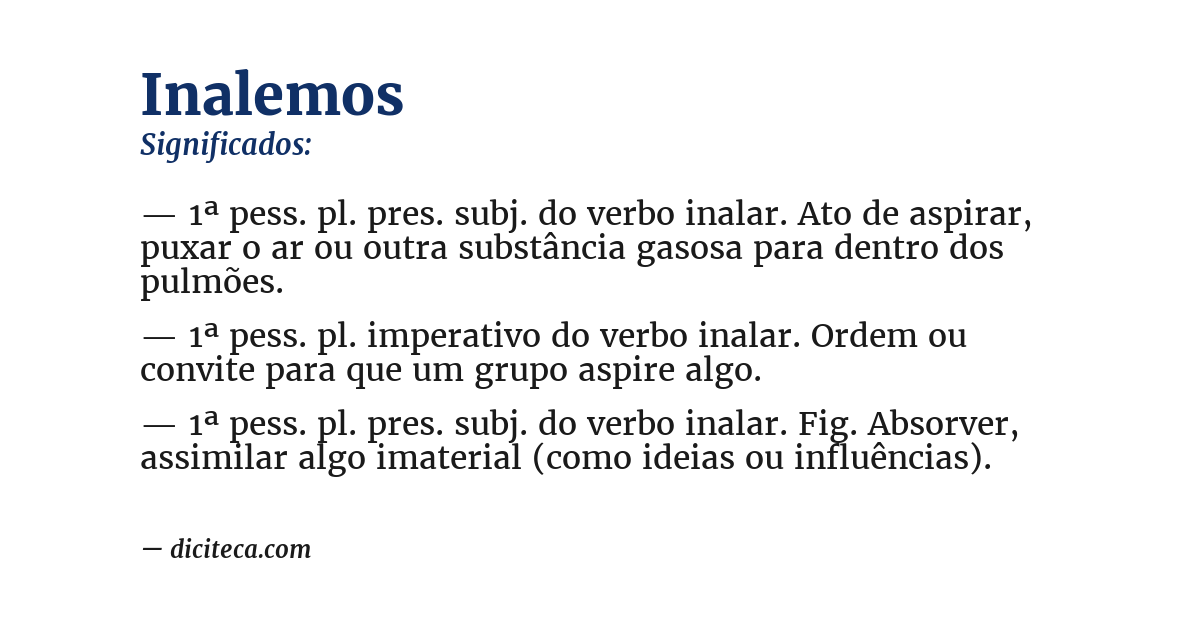 Significado de inalemos