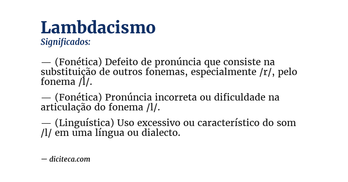 Significado de lambdacismo