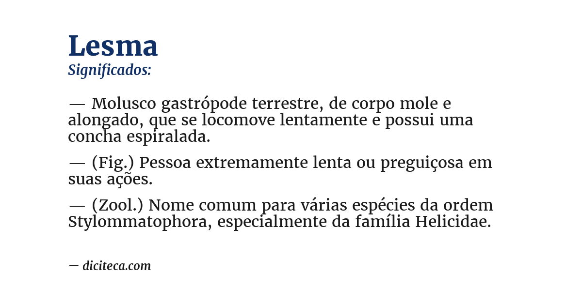 Significado de lesma