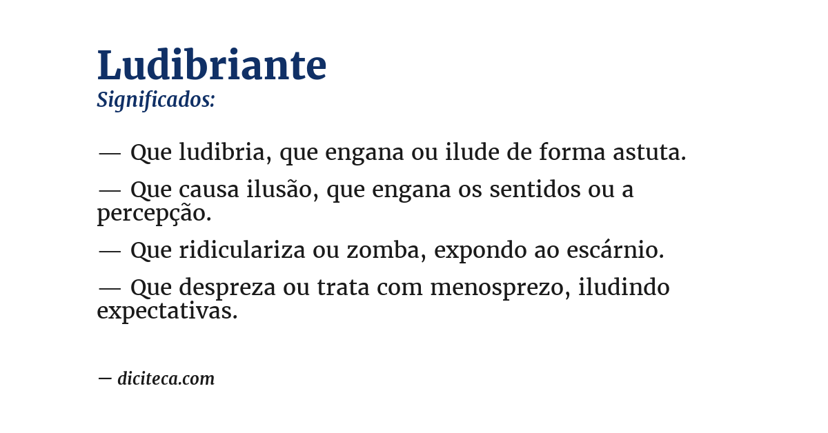 Significado de ludibriante