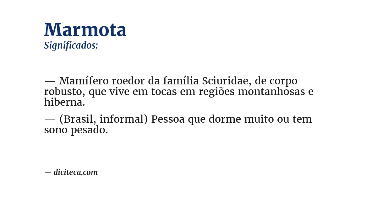 Significado de marmota