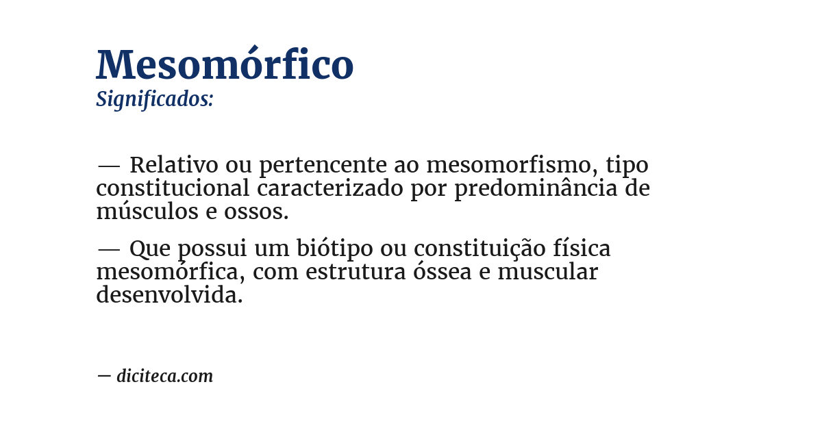 Significado de mesomórfico