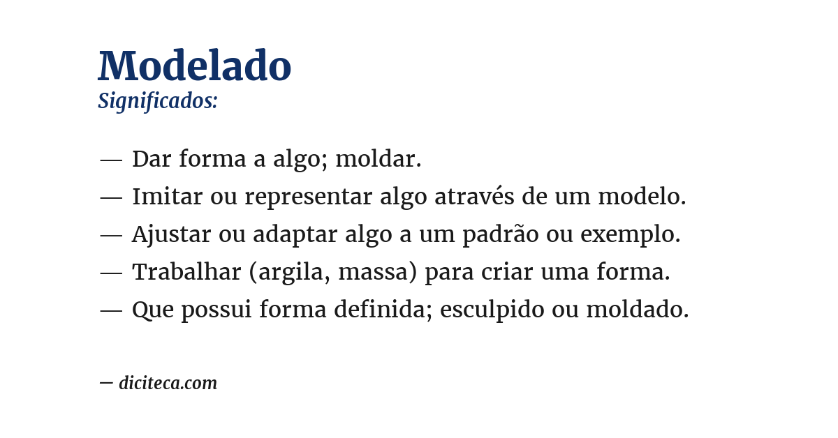 Significado de modelado