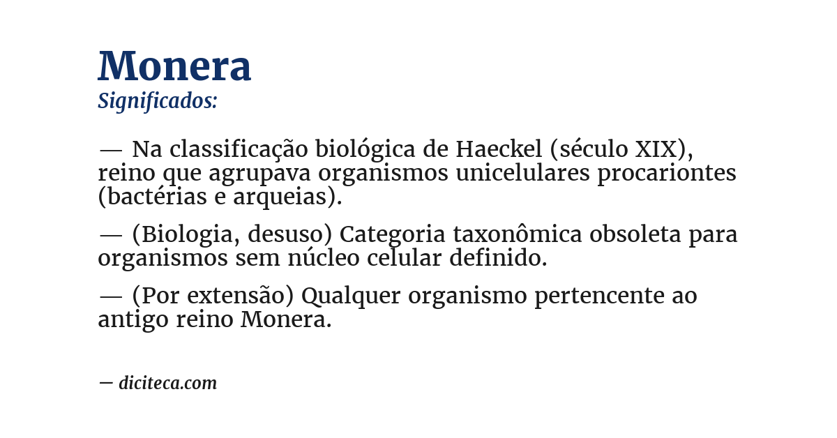 Significado de monera