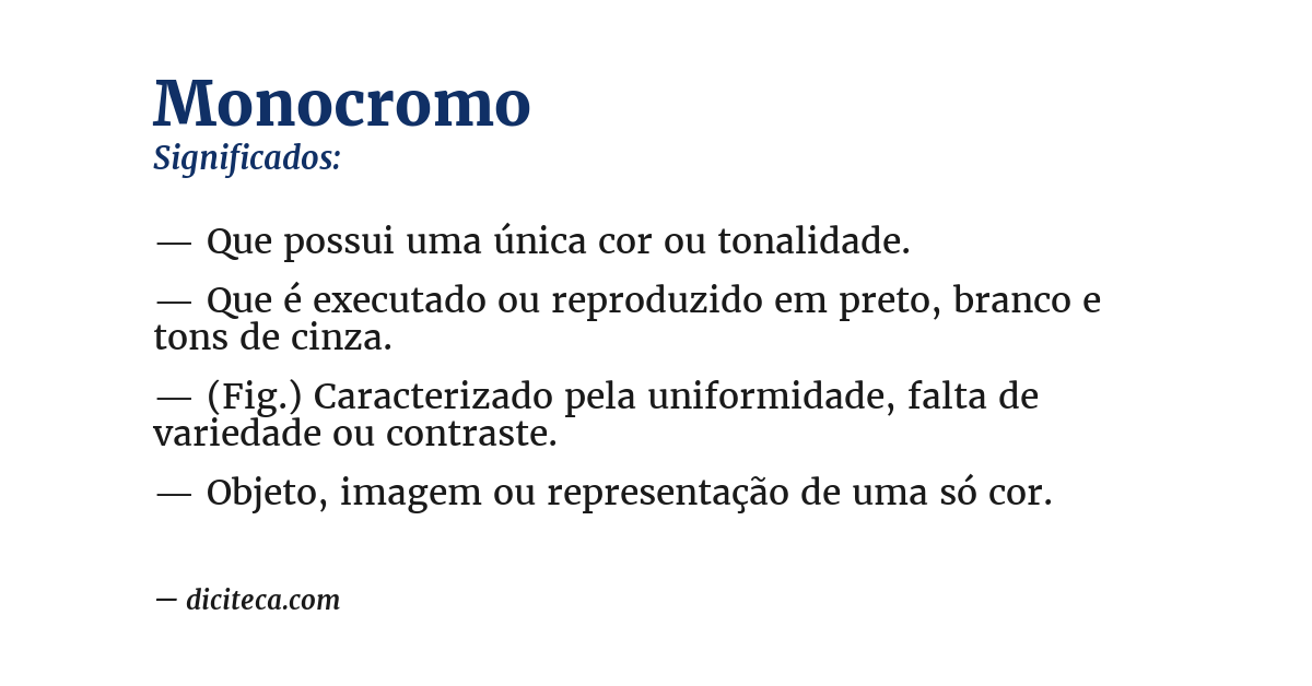Significado de monocromo