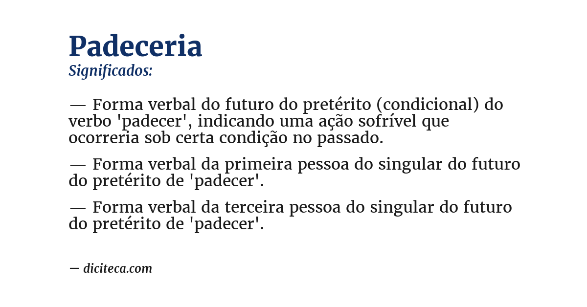 Significado de padeceria