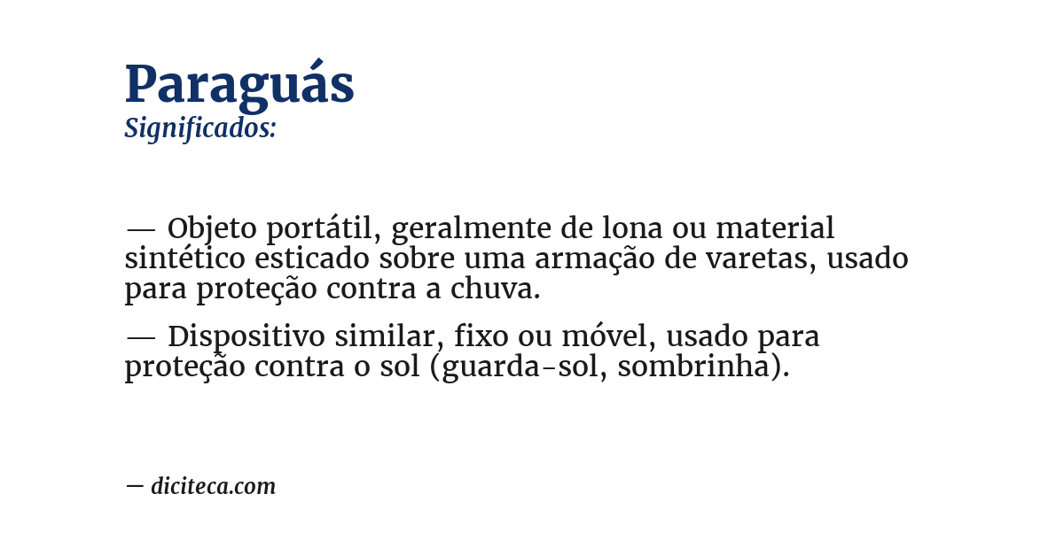 Significado de paraguás