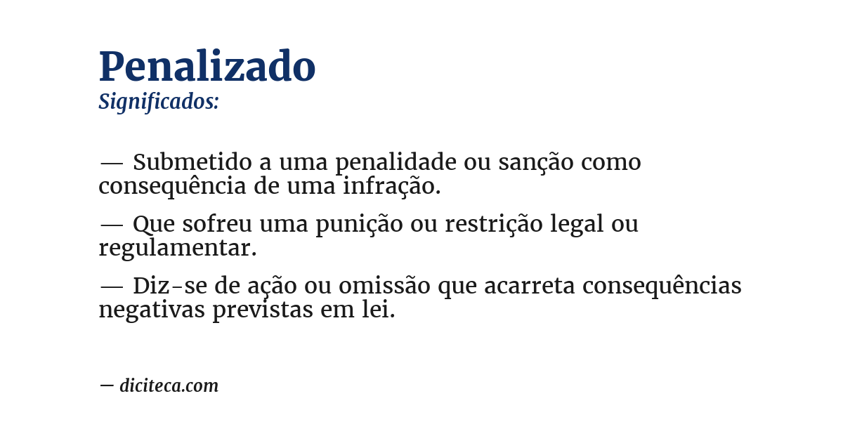 Significado de penalizado