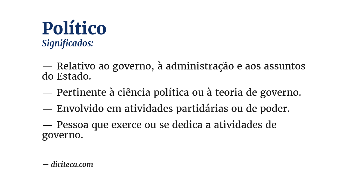 Significado de político