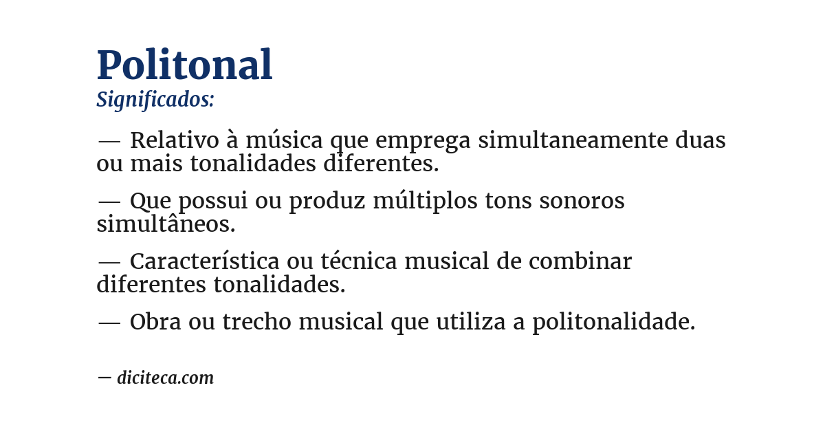 Significado de politonal